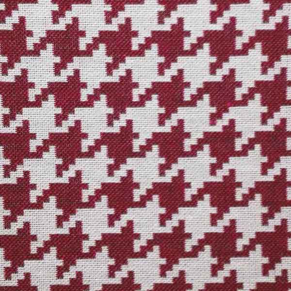 Tessuto pied poule rosso