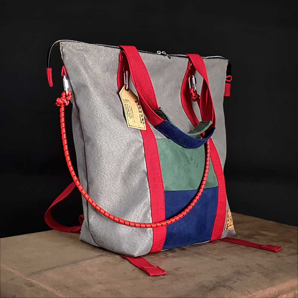 Urbis-Tek totebag backpack in RGB color palette